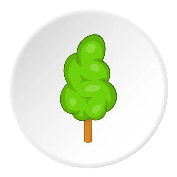 Grüne Baum-Ikone, Cartoon-Stil — Stockvektor