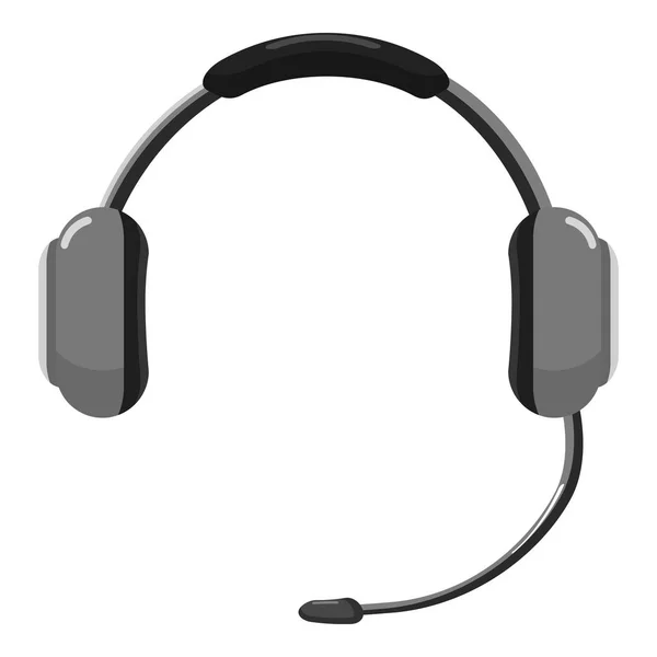 Fones de ouvido com ícone de microfone — Vetor de Stock