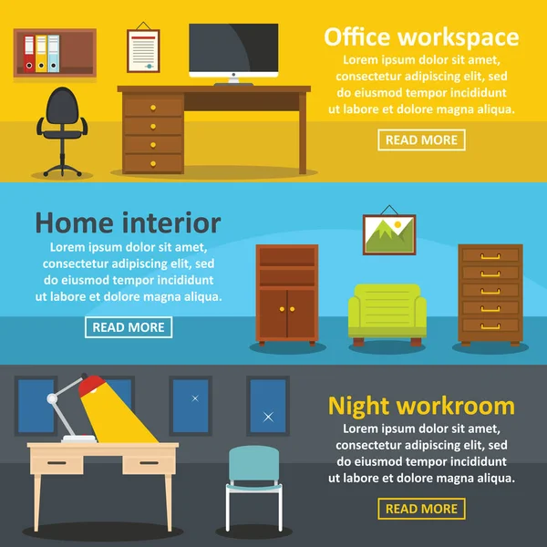 Ofis iç afiş yatay ayarlama, düz stil