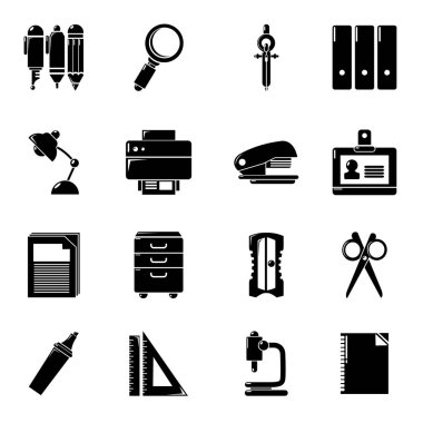 İleti örneği Icons set, basit tarzı