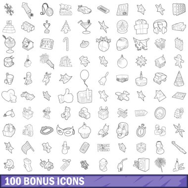 100 bonus Icons set, anahat stili