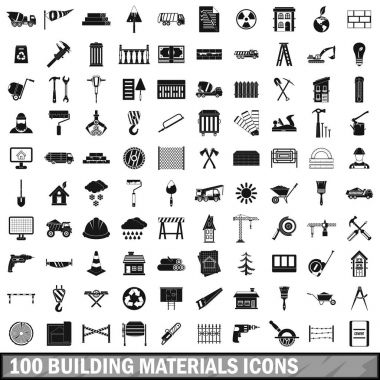 malzemeler simgeler kümesi, basit tarzı bina 100