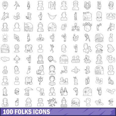 100 millet Icons set, anahat stili