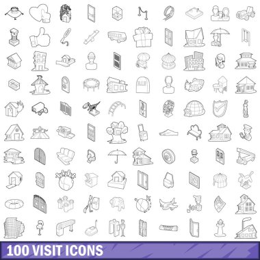 100 Icons set, anahat stili ziyaret