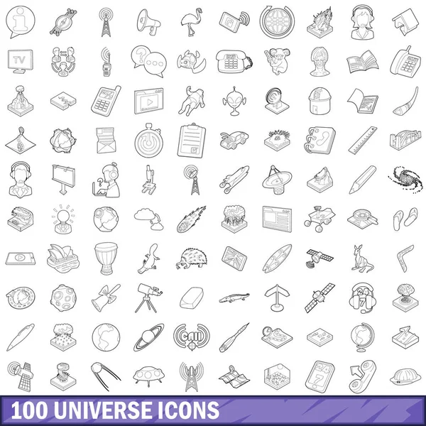 100 evren Icons set, anahat stili