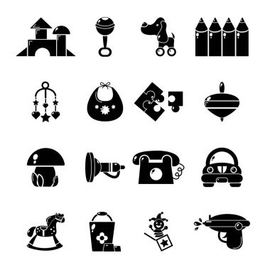 Anaokulu Icons set, basit tarzı