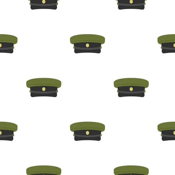 Modèle de chapeau militaire plat — Image vectorielle
