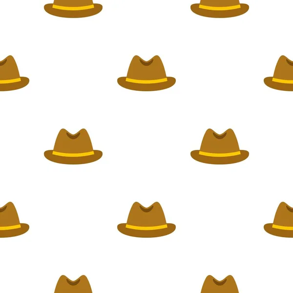 Man hat pattern flat — Stock Vector