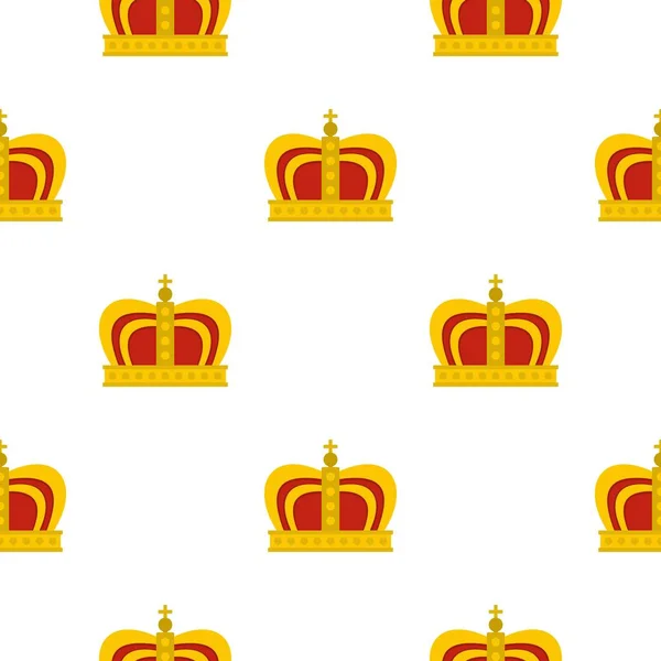 Monarquía corona patrón plano — Vector de stock