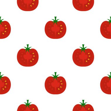 Kırmızı domates desen düz yarısı