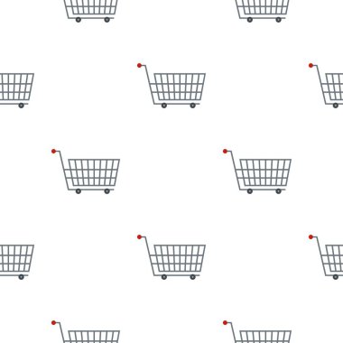 Düz büyük metal alışveriş arabası desen