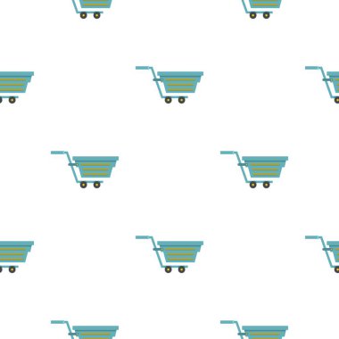 Mavi alışveriş sepeti desen düz