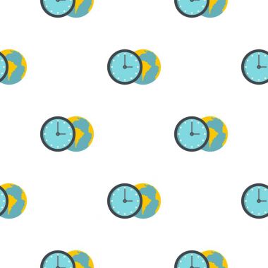 Küre ve saat desen düz