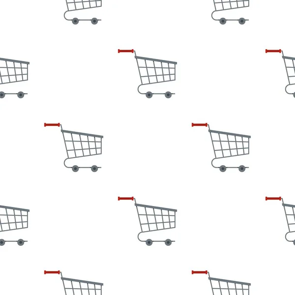 Shopping cart wzór płaski — Wektor stockowy
