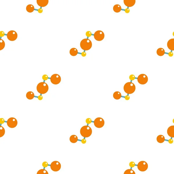 Modèle abstrait de molécules orange et jaune plat — Image vectorielle