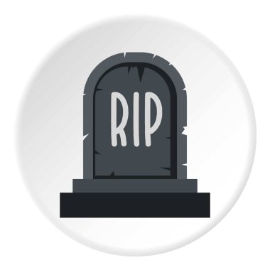 Taş mezar taşı RIP simgesini daire