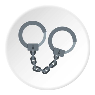 Çelik kelepçeleri simgesini daire