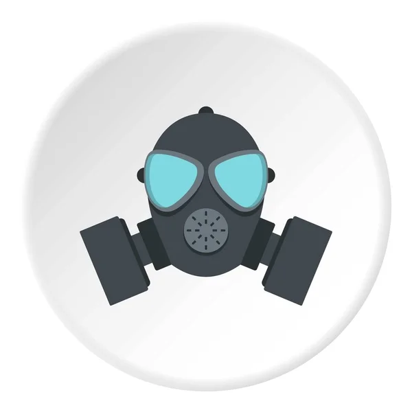 Gasmasker pictogram cirkel — Stockvector