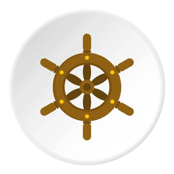 Ship wheel icon circle — Stock Vector