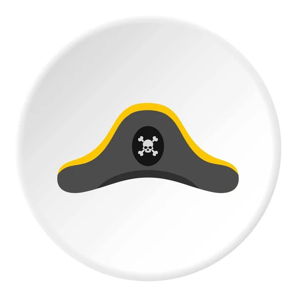 Chapeau pirate icône cercle — Image vectorielle