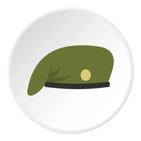 Círculo ícone cap militar — Vetor de Stock