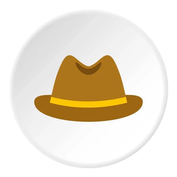 Cappello uomo icona cerchio — Vettoriale Stock