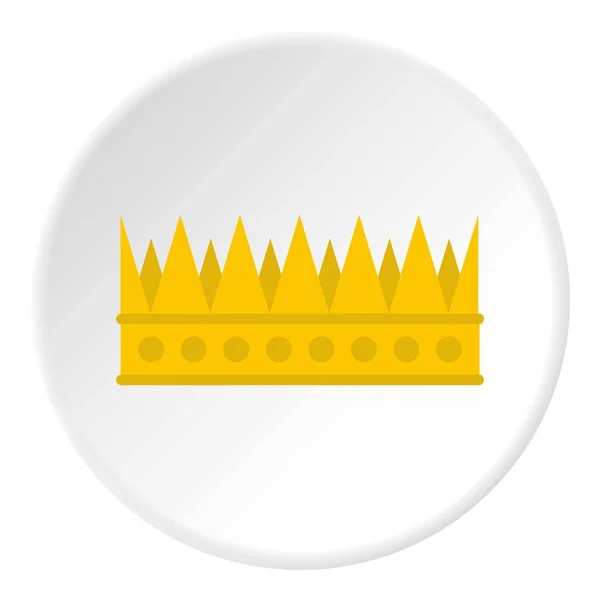 Regal kroon pictogram cirkel — Stockvector