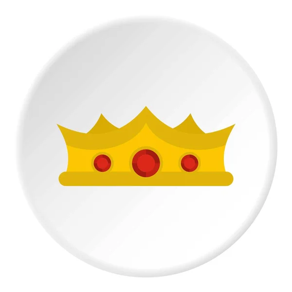 Rey corona icono círculo — Vector de stock