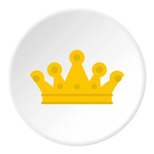 Corona real icono círculo — Vector de stock