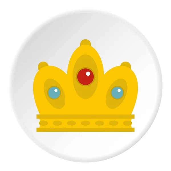 Regina corona icona cerchio — Vettoriale Stock