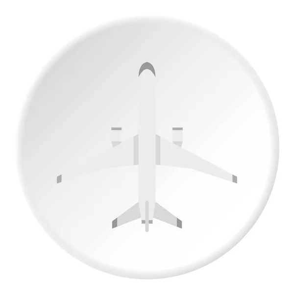 Velké letadlo ikona kruh — Stockový vektor