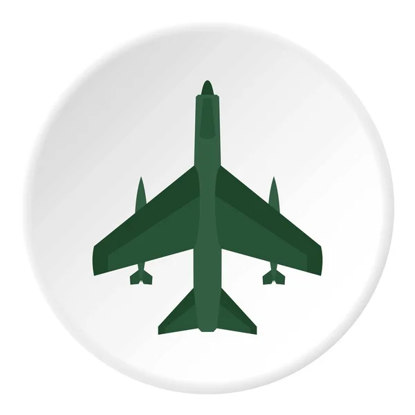 Letadla s raketami ikona kruh — Stockový vektor