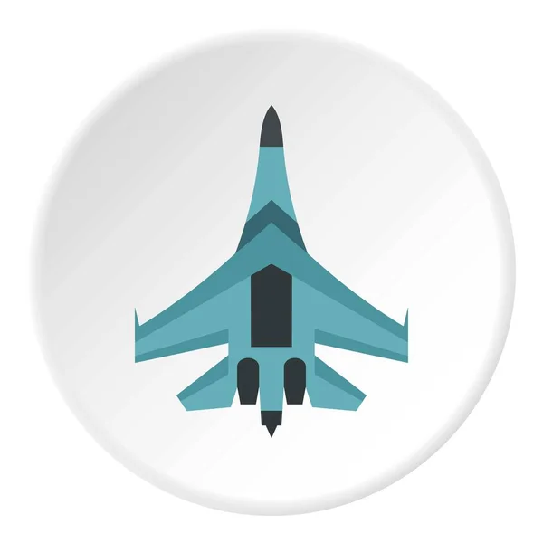 Cercle d'icône d'avion militaire rapide — Image vectorielle