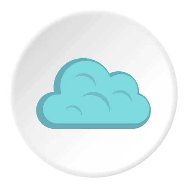 Stora moln ikonen cirkel — Stock vektor