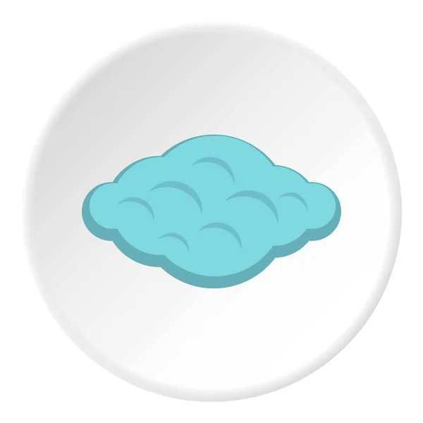 Círculo de icono de nube rizada — Vector de stock