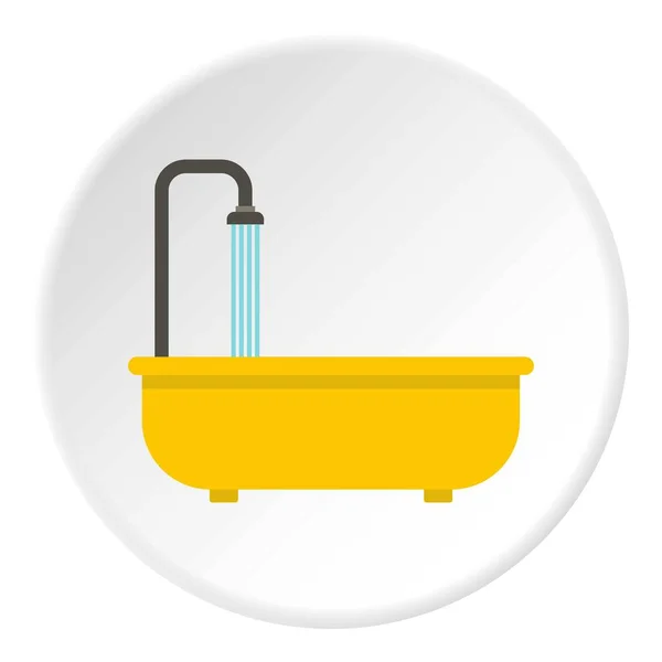 Cuarto de baño icono círculo — Vector de stock