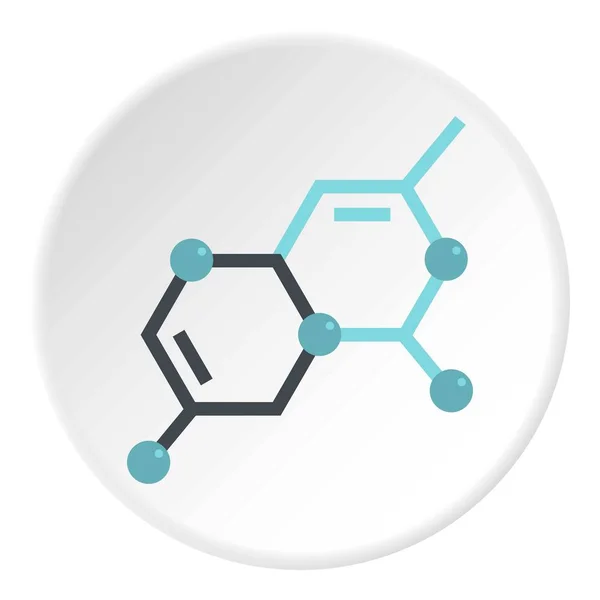 Grupo de átomos formando círculo icono de molécula — Archivo Imágenes Vectoriales