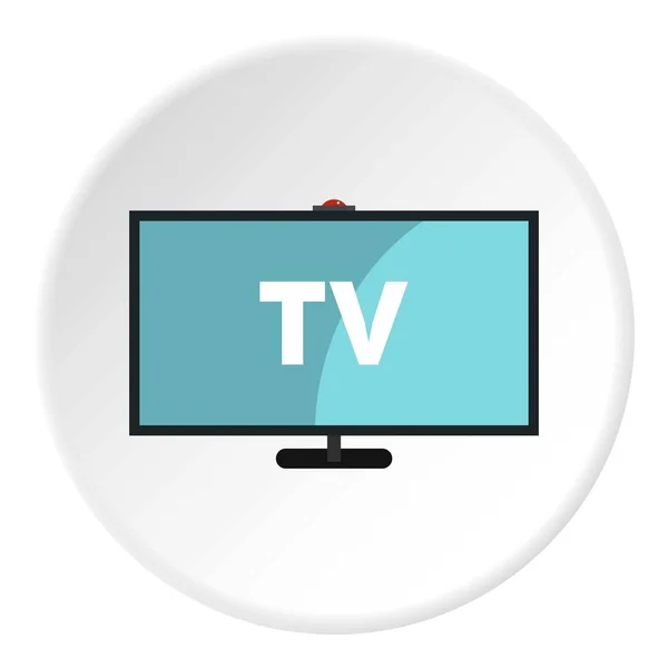 Televisie pictogram cirkel — Stockvector