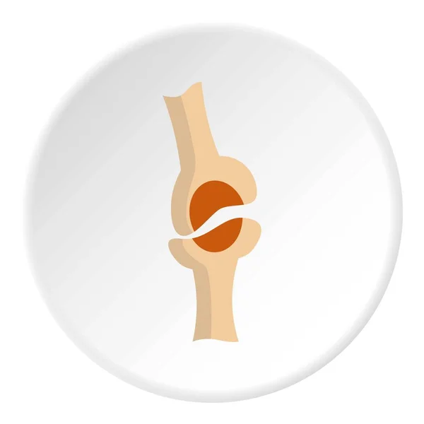Lingkaran ikon bersama lutut - Stok Vektor