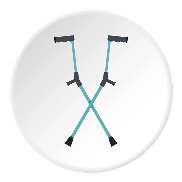 Other crutches icon circle — Stock Vector