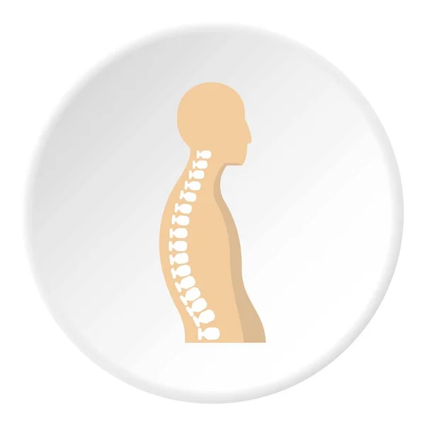 Human spine icon circle — Stock Vector