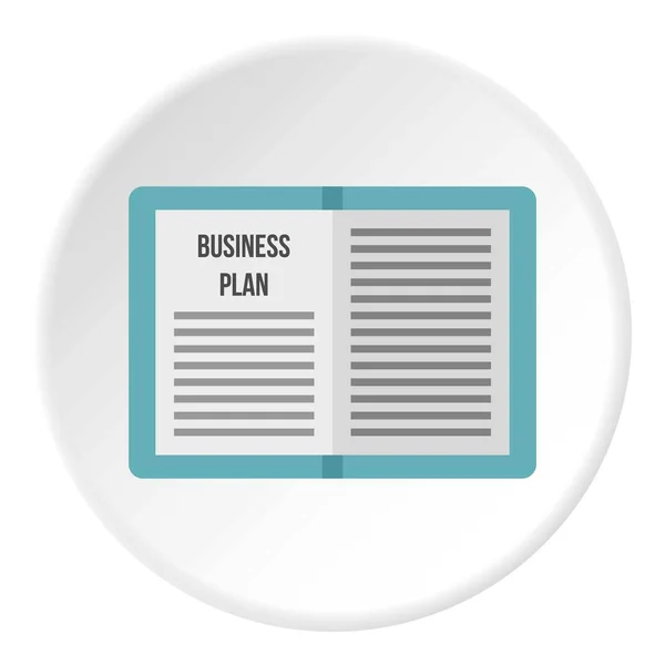 Business plan icona cerchio — Vettoriale Stock