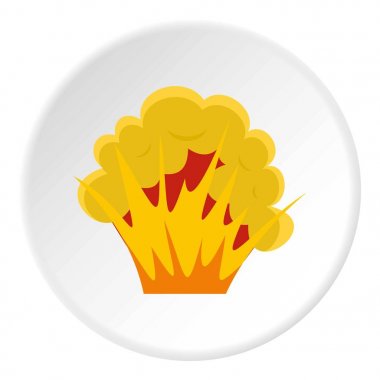 Alev ve duman simgesini daire