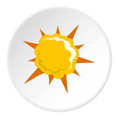 Güçlü patlama simgesini daire