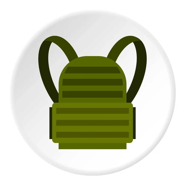 Mochila militar icono círculo — Vector de stock