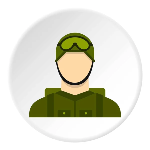 Paracaidista militar icono círculo — Vector de stock