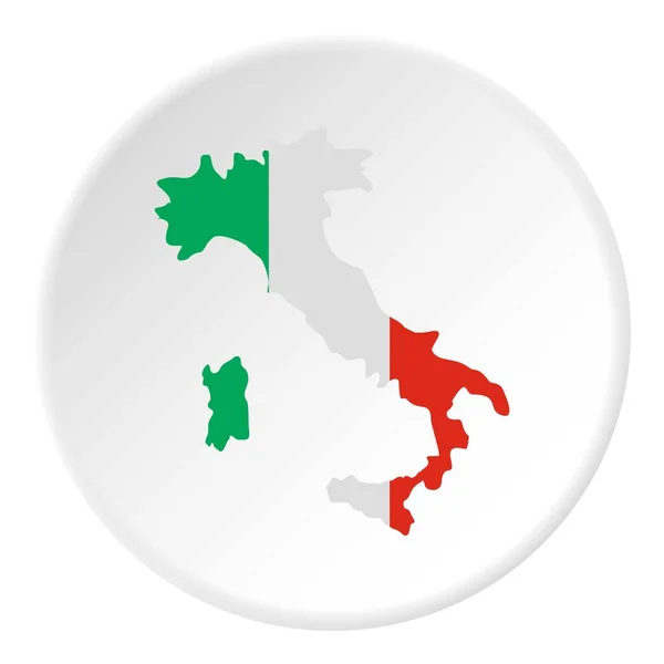 Italië kaart pictogram cirkel — Stockvector