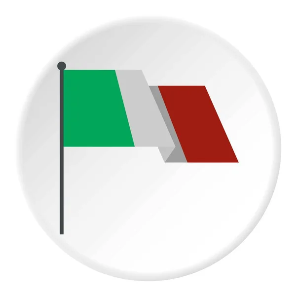 Italiaanse vlag pictogram cirkel — Stockvector