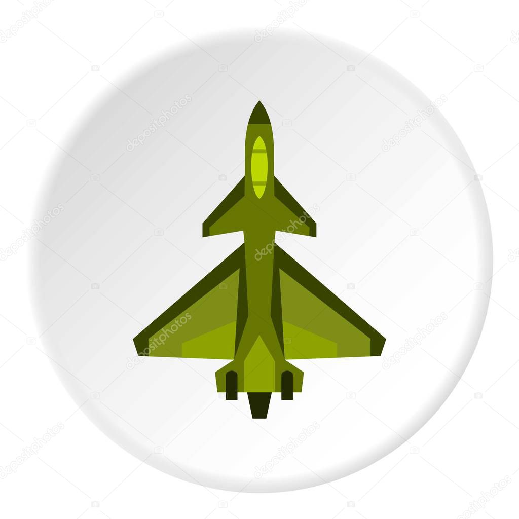 Military fighter jet icon circle