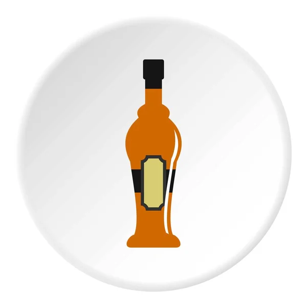 Symbolkreis Alkoholflasche — Stockvektor